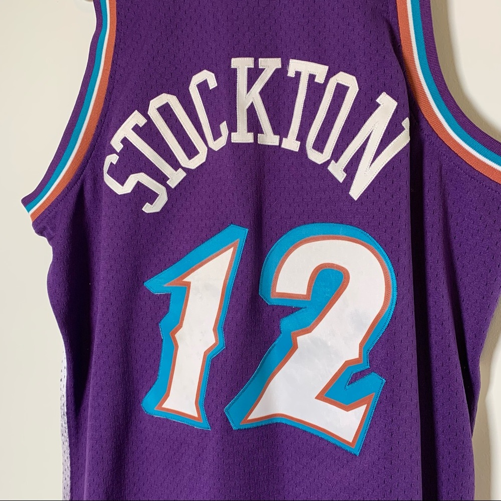😈🧡John Stockton Utah Jazz 1996-97 Hardwood Classics Swingman Jersey🧡😈